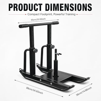 Weight Sled for Strength Training, Heavy Duty Fitness Sled with Shoulder Straps Adjustable Push Pull Sled for Speed, Agility, and Explosive Power, for 1" & 2" Plates