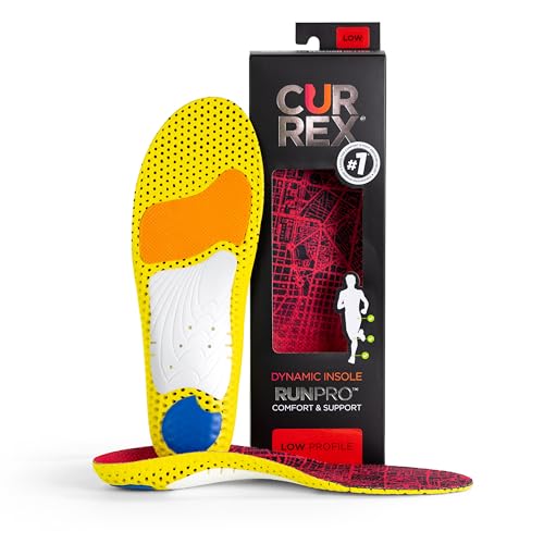CURREX RunPro Insoles for Running Shoes, Arch Support Inserts to Help Reduce Fatigue, Prevent Injuries, Boost Performance for Men & Women (Low Arch, Size 2X) - color: Low Arch - Red, size: 2X-Large (Mens 13-15)