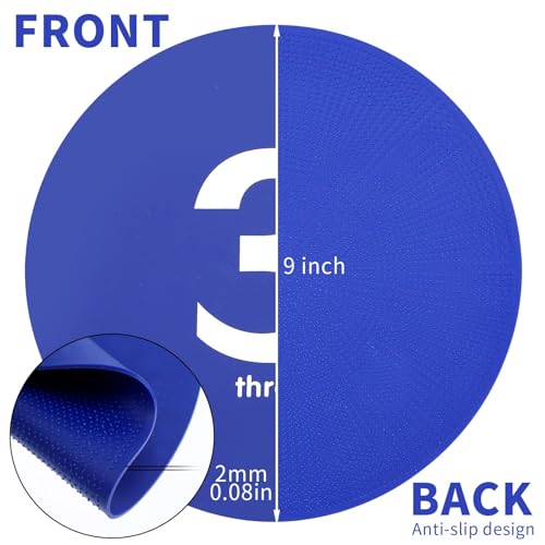 9 Inch Poly Spots, 10PCS Anti-Slip Spot Markers Floor Spots, Waterproof Flat Filed Cones Poly Dots for Agility Drills, Basketball, Football Training, Sport Activities and Exercise