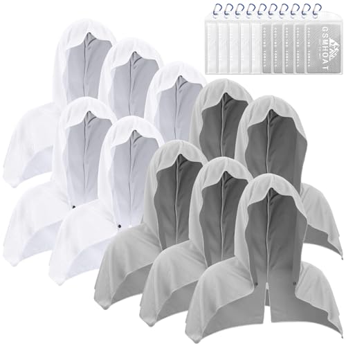 10 PCS Cooling Hoodie Towels, Head Cool Towel for Neck and Face, Sun Protection Cooling Hoodie for Sport, Workout, Gym, Outdoor Work - color: 5white-5grey