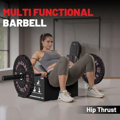 PAPABABE Hip Thrust Bench & Fitness Accessories Set, All-in-One Glute Box, Angled Hip Thrust Box with Anti-Slip Tread, Durable Jump Box at Home Gym, Core & Ab Workout Strength Training
