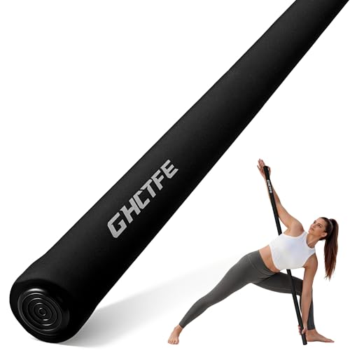 Adjustable Yoga Stick for Stretching & Balance, Upgraded Workout Pilates Equipment for Back Posture Corrector, 4-Section Steel Mobility Bar for Flexibility, Physical Therapy, Exercise Training