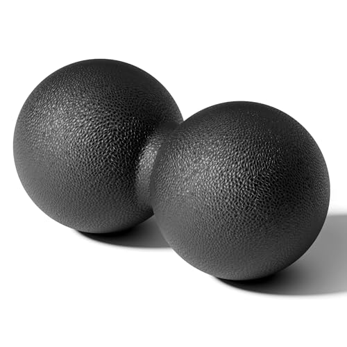 Hard Peanut Massage Ball - Dual Lacrosse Ball for Myofascial Release,Yoga & Deep Tissue Massage,Plantar Fasciitis and Acupoint Pressure Relief - Muscle Relaxer