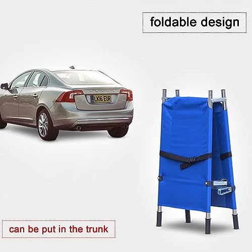 Portable Folding Medical Stretcher - Stainless Steel First Aid Patient Transfer Board - Blue Emergency Immobilization for Home & Accident Rescue 200x54cm