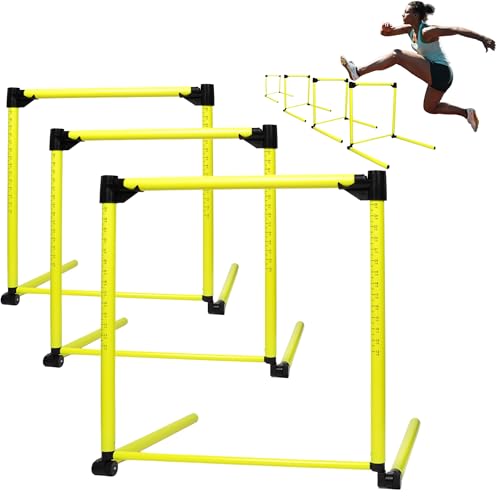 3Pcs Hurdles Training Equipment, Adjustable Height Hurdles Track and Field