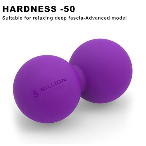 Peanut Massage Ball,Double Lacrosse Ball and Mobility Massage Ball for Physical Therapy - Deep Tissue Massage Tool for Myofascial Release, Muscle Relaxer, Acupoint Massage (Purple) - color: Purple