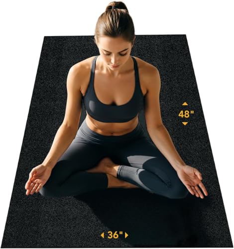 Rubber King Multi-Purpose Exercise Mat - 100% Recycled Thick Rubber Mat for Home Gym Flooring, Non-Slip, Low-Odor Durable Workout Mat for Indoor/Outdoor, Shoe-Friendly - color: Black, size: 4 Feet x 3 Feet x 5mm Thick