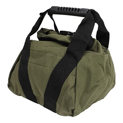 Fitness Sandbag with Handles for Weightlifting and Strength Training Empty Canvas Workout Power Bag (OD Green)
