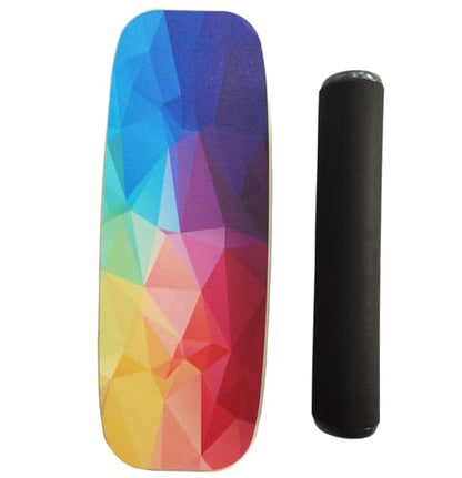 Balance Board Surf Trainer with Adjustable Stoppers - 2 Different Distance Options Balance Board for Surfing, Snowboarding, Skiing, Skateboarding, 300lbs Capacity