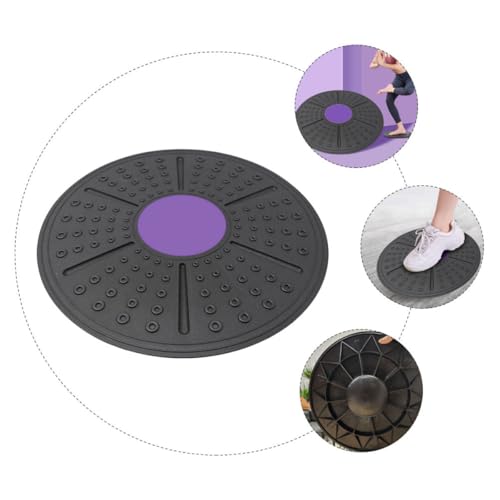 TEHAUX Balance Training Board and Yoga Balance Exercise Device, Purple Non-slip Plastic Core Fitness Equipment for Home Physical Therapy and Sensory Rehabilitation