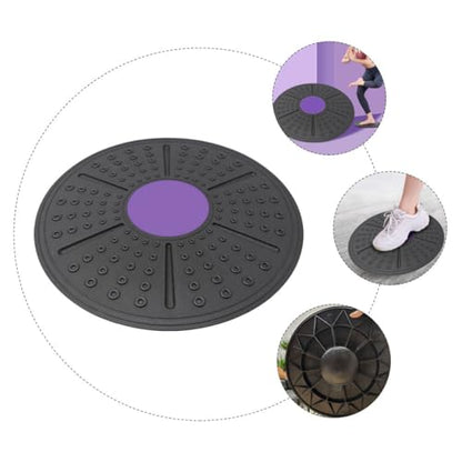TEHAUX Balance Training Board and Yoga Balance Exercise Device, Purple Non-slip Plastic Core Fitness Equipment for Home Physical Therapy and Sensory Rehabilitation