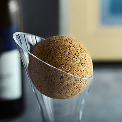Kingrol 8 Pack Wine Decanter Cork Stoppers - 2.45 Inch/ 62 mm Cork Ball Stopper for Glass Decanter Carafe - Travel Massage Roller Balls for Myofascial Release, Trigger Point Therapy, Yoga Therapy