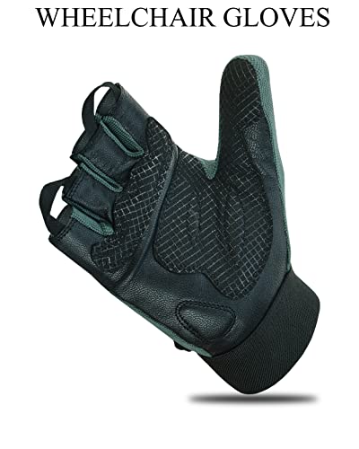 BTR Wheelchair Gloves for Men and Women | Mobility and Disability Gloves with Breathable, Lightweight Design, Non-Slip Grip, and Padded Palm Protection - color: Black, size: Small