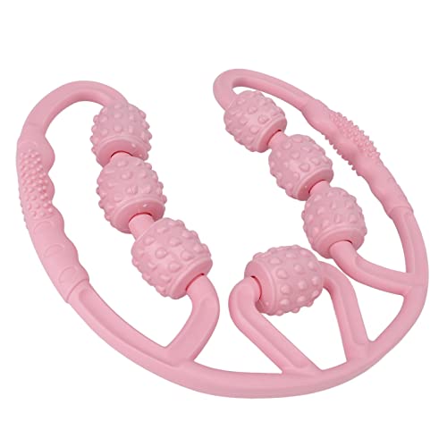 Leg Massager Roller with 7 Rotating Wheels for Full-Calf & Thigh Relief – Deep-Tissue Recovery Tool, Portable & Ergonomic Design,