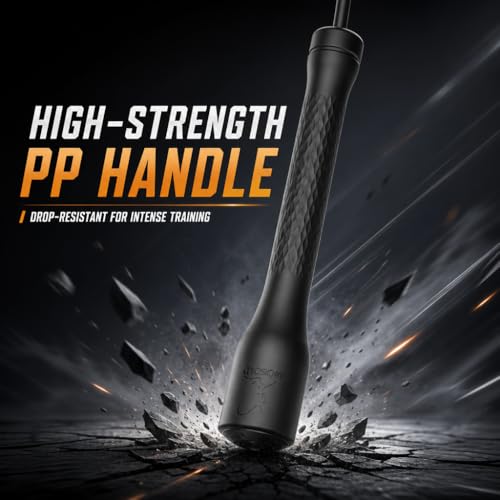 10,000-Drop Unbreakable Jump Rope, 5mm PVC Adjustable Speed Rope with Ergonomic PP Handles for Boxing, HIIT & Home Gym - color: White+Yellow