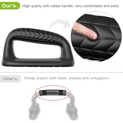 SELEWARE Push Up Bars Pushup Stands Push Up Handles w/Soft Rubber Handles - color: A: Black