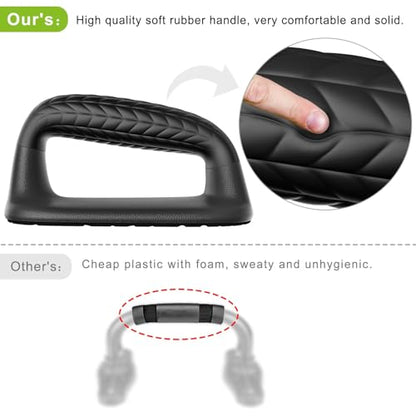 SELEWARE Push Up Bars Pushup Stands Push Up Handles w/Soft Rubber Handles - color: A: Black