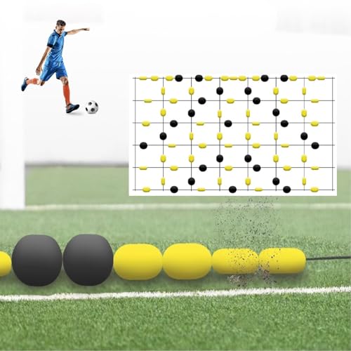 Soccer Training Equipment Goalkeeper Trainer, Goalie Training Equipment with Square Ball Deflector, Reaction Training Aid for Reflex Agility and Hand Eye Coordination Drills