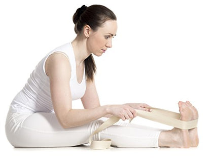 6' Cinch Buckle Cotton Yoga Strap - color: Tan