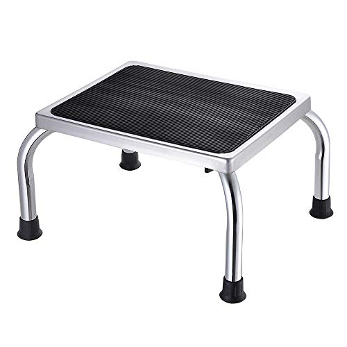 Non-Slip Step Stool Steel Frame Safety Footstool Platform Support 500lbs