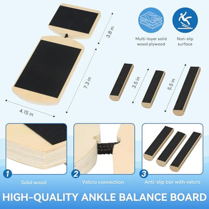 Ankle Balance Board and Foot Strengthener, Used for Physical Therapy Training for Sprains, Achilles Tendon Pain, and Plantar Fasciitis, Single-leg Balance Board With User Manual