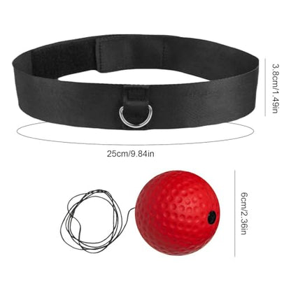Boxing Training Reflex Balls - Boxing Reaction Ball | Head Punching Ball | Child Adults React Reflex Ball for Boxing Training | Workout Equipment Beginners Fitness Reflex Ball for Traveling, Gym - color: Red