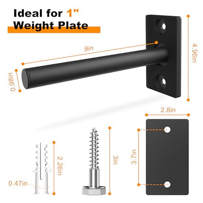 Weight Plate Holder, Wall Mounted Weight Rack Storage for Weight Plates, Home Gym Organizer