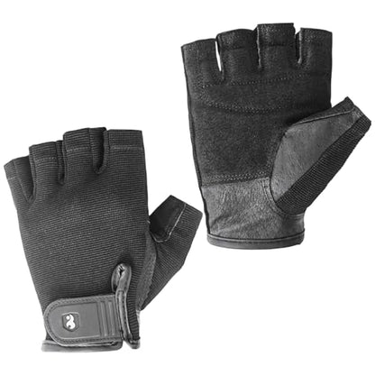 Luwint Mens Workout Gloves, Leather SBR Padded Exercise Gloves for Men Weight Lifting Breathable Snug Fit Gym Gloves for Training, Weightlifting, Fitness