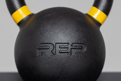REP Fitness Kettlebell Set and Singles, 4kg to 24kg, 9lb to 53lb Weight Range, Cast Iron, Strength Exercise Training, Home Gym, Power Workout Equipment, Free Weights, Dumbbell Alternative - style: 18 kg