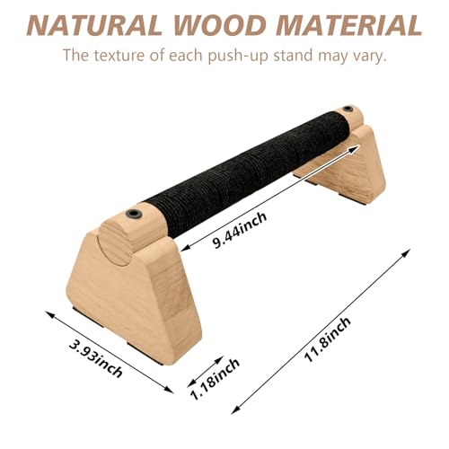 Parallettes Bars - Wooden Calisthenics Equipment for Handstand Training, Push Up Bars & Calisthenics Bar - Handstand Blocks and Pushup Handles for Men