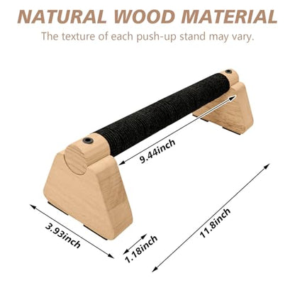 Parallettes Bars - Wooden Calisthenics Equipment for Handstand Training, Push Up Bars & Calisthenics Bar - Handstand Blocks and Pushup Handles for Men