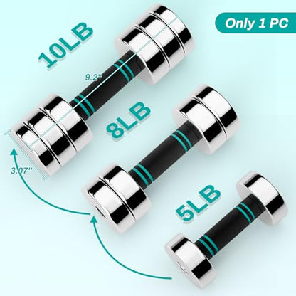 LIFERUN Single Steel Adjustable Dumbbell, 5/10/15lb Free Weight Single Dumbbell, Non-Slip and Comfortable Foam Handle, Adjustable Single Dumbbell for Home Gym Office Exercise - style: 10lb