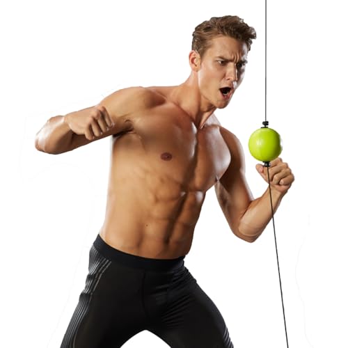 MMA Boxing Reflex Ball - Boxing Equipment Fight Speed, Boxing Gear Punching Ball Great for Reaction Speed and Hand Eye Coordination Training Reflex Bag Alternative