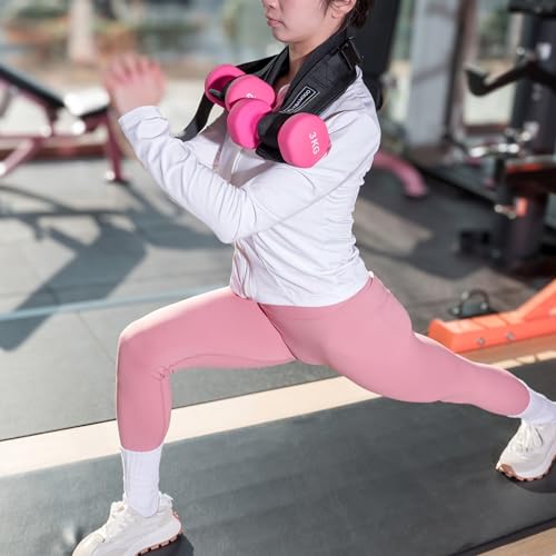 Hip Thrust Belt for Dumbbells,Booty Belt for Hip Thrust Slip-Resistant Padding - color: Black