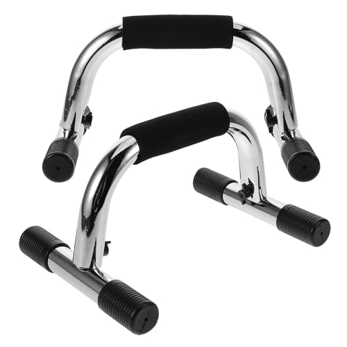 TEHAUX 2pcs Push up Handles Steel Pushup Stands Non-slip Fitness Bars Home Workout Equipment for Men and Women Indoor Strength Training