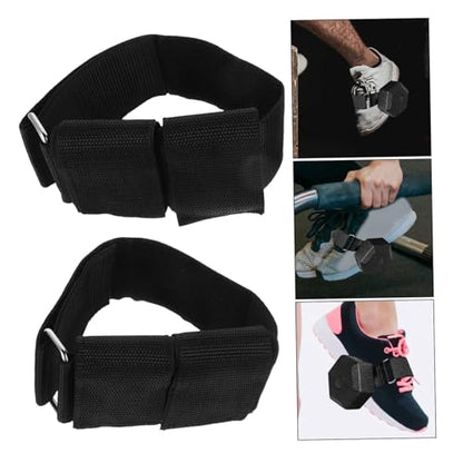 Kisangel Adjustable Dumbbell Ankle Straps Soft Padding for Weight Training 1 Pair Ankle Weights for Leg Extensions and Curls Compatible Dumbbells and Fitness Equipment