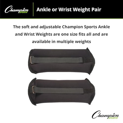 Champion Sports Soft Adjustable Ankle and Wrist Weights