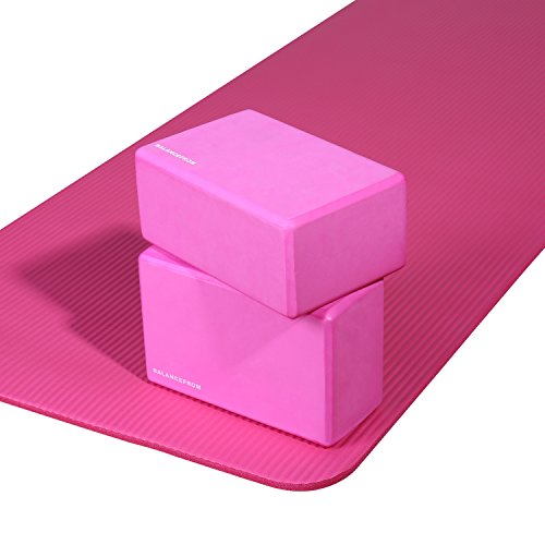 Fitvids GoYoga, Set of 2 High Density Yoga Blocks, 9"x6"x4" Each