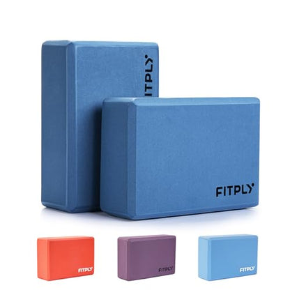 Yoga Blocks 2 Pack - Non-Slip Yoga Brick & Foam Blocks Yoga Set, High-Density Pilates Block for Stretching, Meditation, and Exercise Blocks Foam, Ideal for Deep Poses