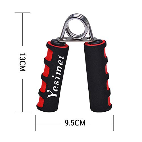 Hand Grip Strengthener Set, Forearm Exerciser, Finger Exercise Gripper, Grip Strength Trainer, hand Trainer-Soft Foam Hand Exerciser for Quickly Increasing Forearm and Hand Grips,2 Pack - color: Red