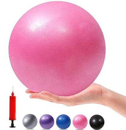 Mini Yoga Balls 6 Inch Exercise Pilates Therapy Balance Micropore Ball Barre Equipment for Home Stability Training Physical Core Training with Pump