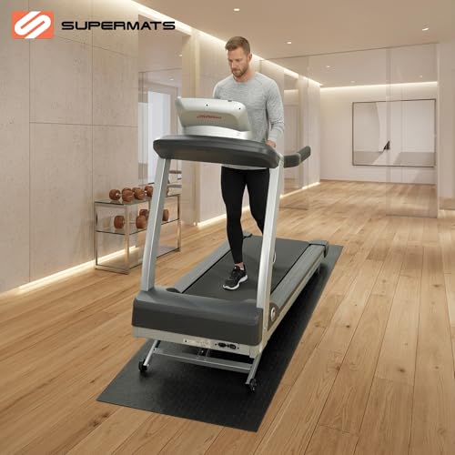 SuperMats Made in U.S.A. for Treadmills Ellipticals Rowing Machines Recumbent Bikes and Exercise Equipment - size: 2.5-Feet x 6-Feet