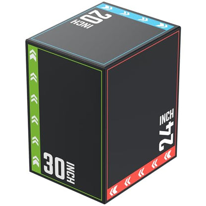 3-in-1 Plyo Box – Plyometric Jump Box with Durable High-Density Foam Core and Non-Slip Surface for Box Jumps, Squats, and Home Gym Workouts