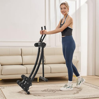 VEVOR AB Workout Machine, Ab Workout Equipment at Home Gym, Core & Abdominal Trainers for Women, 440 lbs Weight Capacity Strength Training Ab Cruncher, Foldable Adjustable Fitness Exerciser