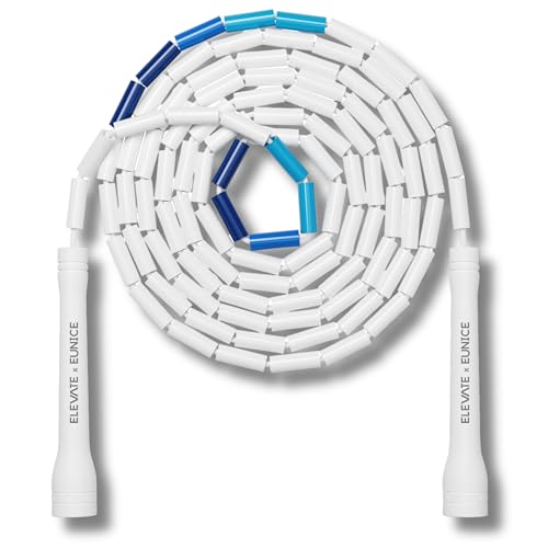 Pro-Grade Beaded Jump Rope for Beginners - color: Frost