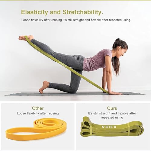 VEICK Pull Up Assist Resistance Bands for Home Gym - color: Green Set of 5