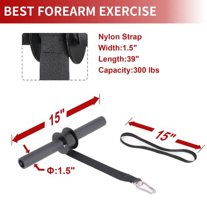Wrist and Forearm Blaster, Wrist Roller & Forearm Strengthener for Training, Fitness Forearm Workout Equipment, Grip Strength Trainer for Gym and Home