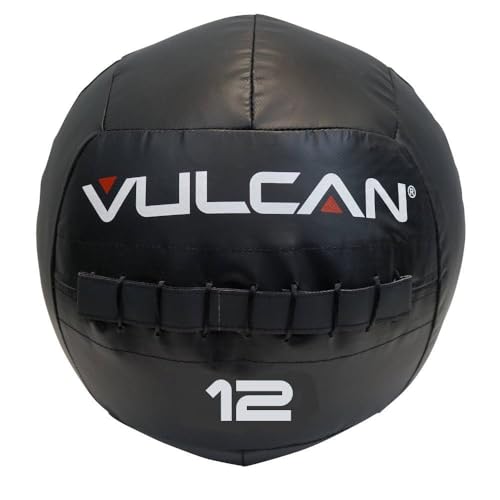 VULCAN Soft Medicine Ball – Durable High-Performance Weighted Exercise Ball for Core Workouts, Wall Ball Throws, Squats, and Partner Drills | Ideal for Home Gym and Functional Fitness Training - style: 12 lb Medicine Ball