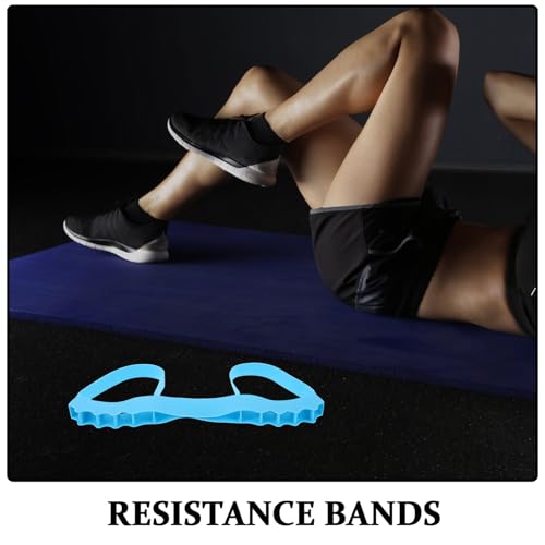 Multifunctional Gym Elastic Resistance Band for Hip and Leg Workouts, Blue Fabric Toe Separator Training Band for Foot Stretching and Toe Mobility, 1pcs Fitness Strap for Home