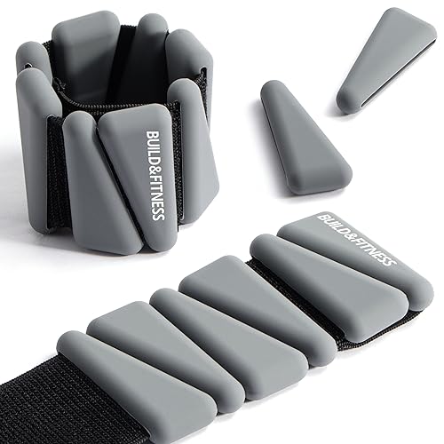 Wrist & Ankle Weights, Adjustable Bands for Women & Men Workouts, Set of 2 – 2lb or 4lb (1lb or 2lb each strap) Ideal for Runs, Jogs, Walks, Yoga, Dance, Pilates, Cardio, Aerobics, Strength Training - color: Grey, size: 4LB (2LB each)